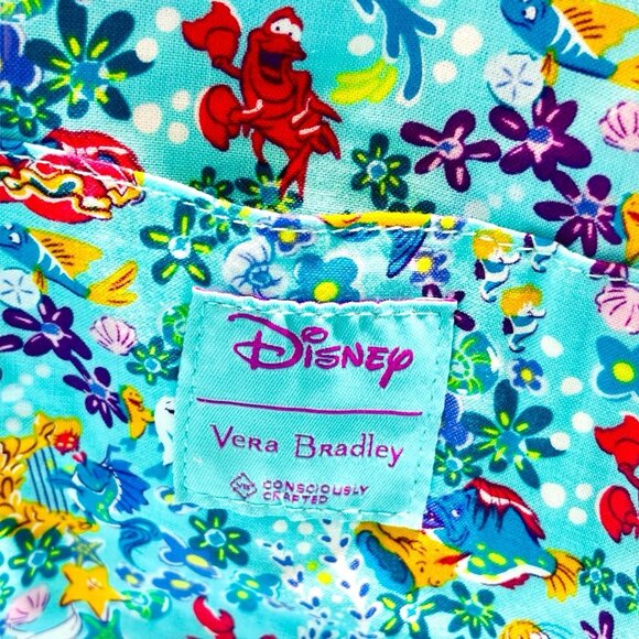 Vera Bradley Disney Princess Ariel Little Mermaid Large Floral Tote Bag. RARE! - Picture 8 of 8